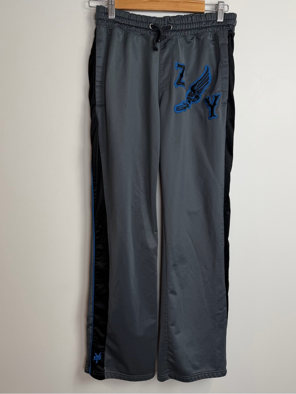 Zoo York Unisex Gray / Black Adjustable Elastic Waist Zipped Pocket Pants Sz S